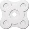 Ekena Millwork Luna Architectural Grade PVC Contemporary Ceiling Medallion, 18"OD x 3"ID x 6 1/4"C x 1"P CMP18LA-03000 - alternate 1